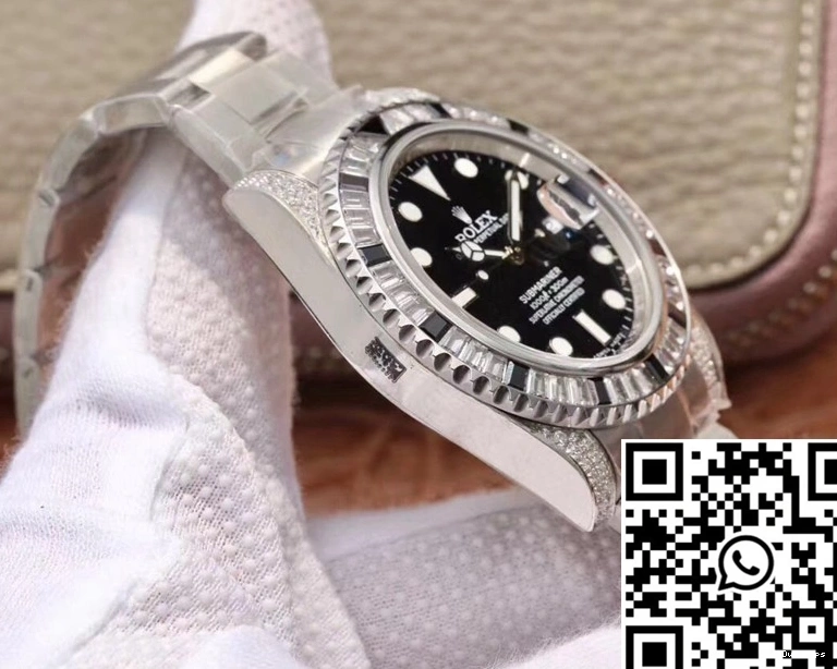 116610LN Date Factory Black Dial Submariner Customized Edition Rolex GS Diamond 0414
